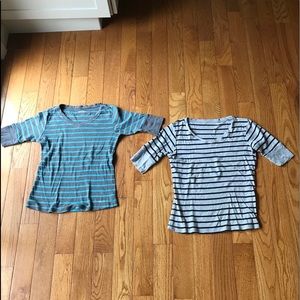Calvin Klein, set of 2 striped T shirts.